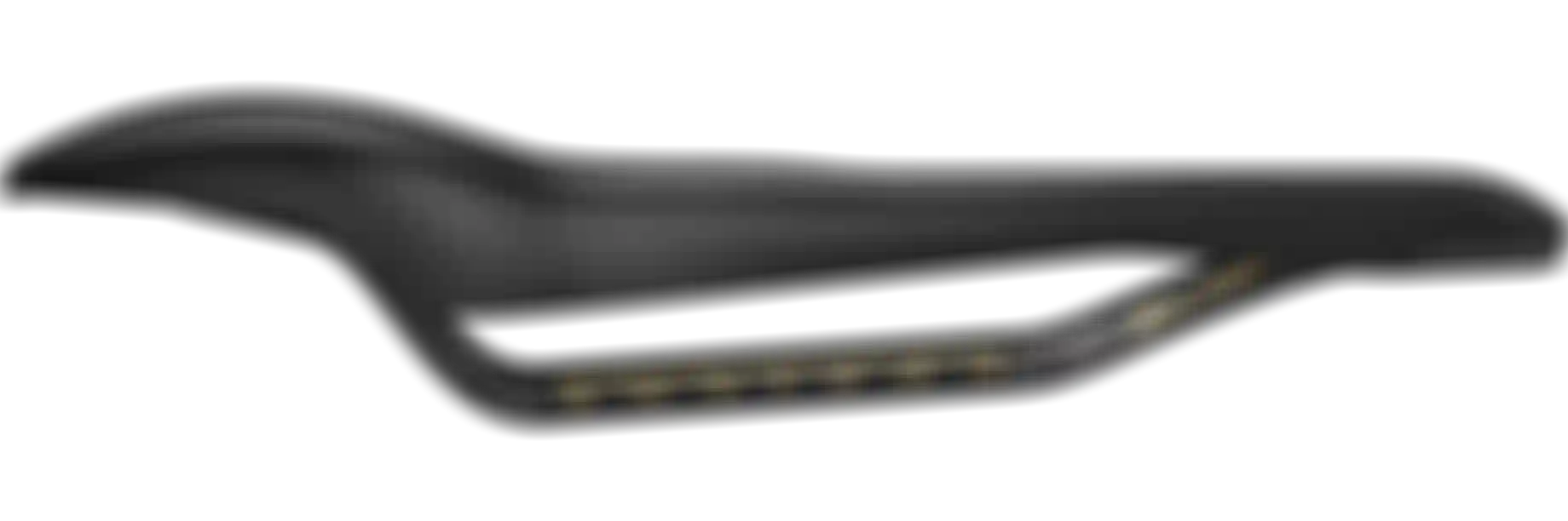 Black Road Race Saddle With Golden Decals
