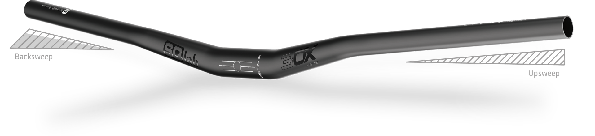 SQlab 3OX 16° Alu krmilo – backsweep, upsweep, rise