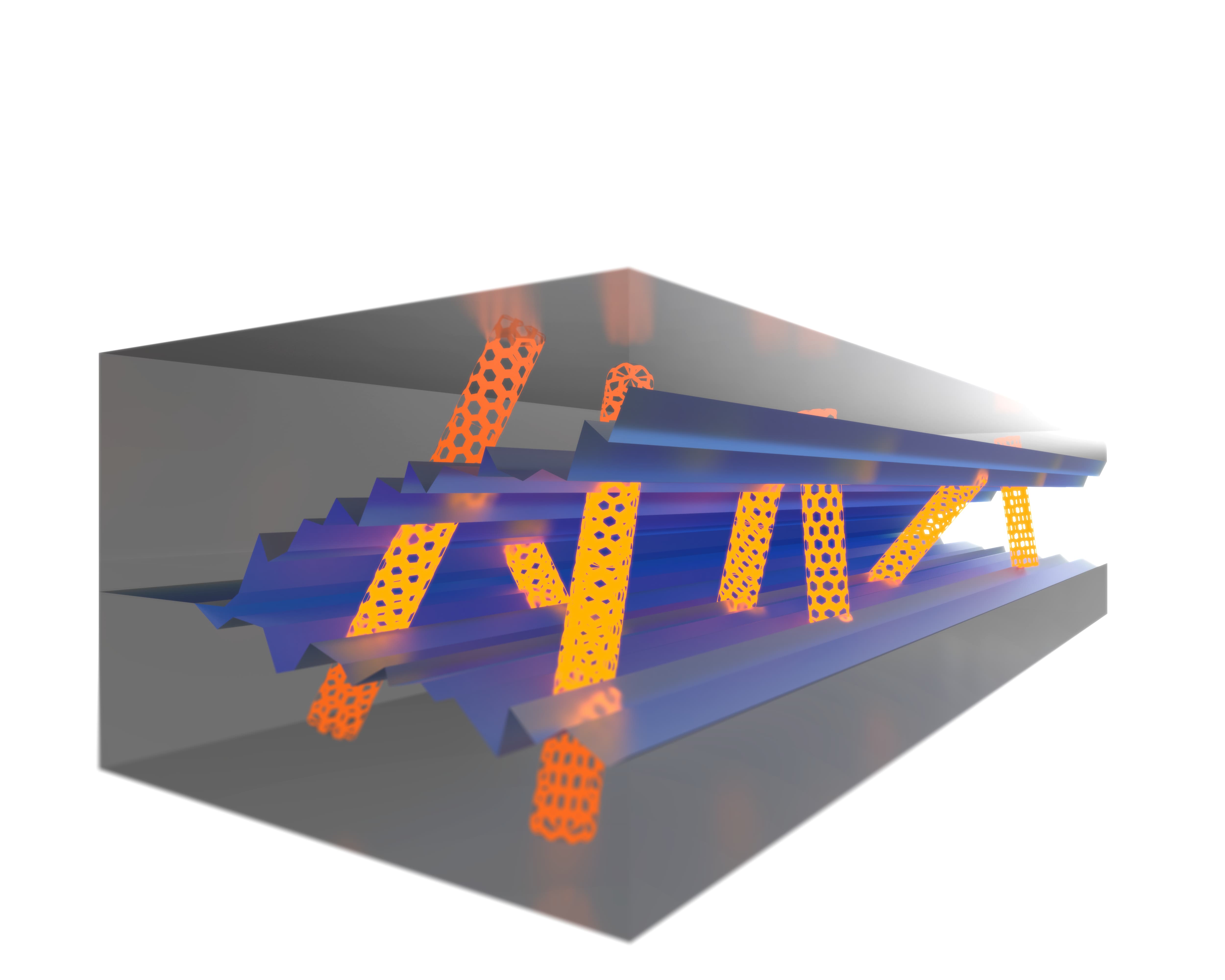 Die Nanotubes verstärken die Matrix und verhindern ein plötzliches Versagen des Bauteils