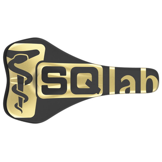 SQlab 611 Ergowave® Fabio Wibmer MTB saddle in black and gold
