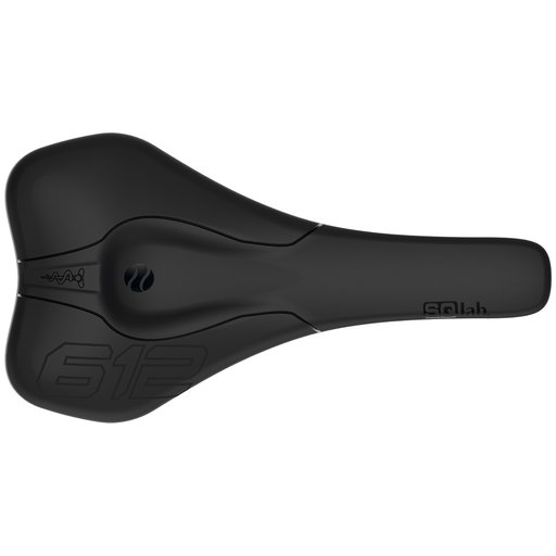 SQlab 612 ERGOWAVE® bike saddle in black, top view