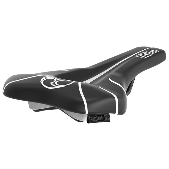 SQlab 6OX ERGOWAVE active Timmy C Edition MTB saddle in black with white graphics