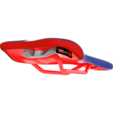 SQlab 611 Ergowave® active MTB saddle Wings for Life ltd. in red and blue
