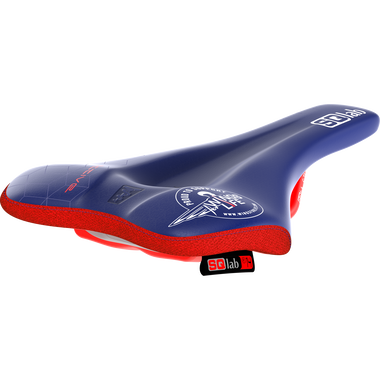 SQlab 611 Ergowave active MTB saddle Wings for Life in navy and red