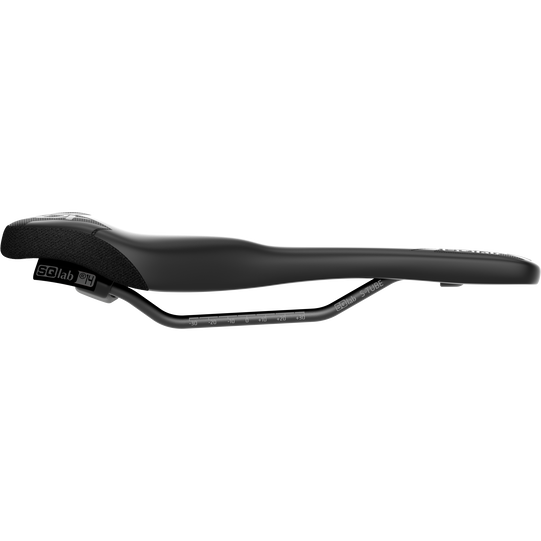 SQlab 6OX ERGOWAVE active MTB enduro saddle in black, side view
