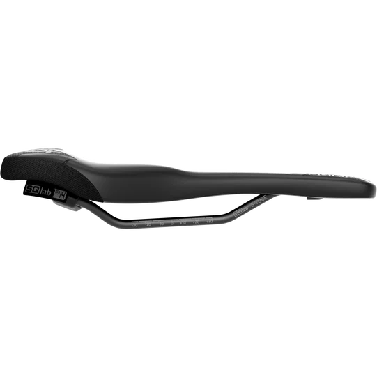 SQlab 6OX ERGOWAVE active MTB enduro saddle in black, side view