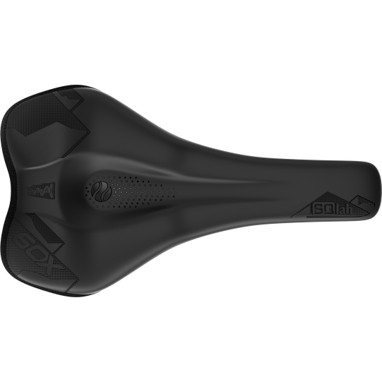 SQlab 6OX ERGOWAVE active 2.1 MTB saddle in black, top view