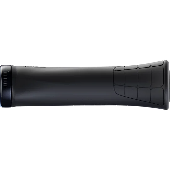 SQlab 711 Tech & Trail 2.0 MTB grip in black side view showing traction grid pattern