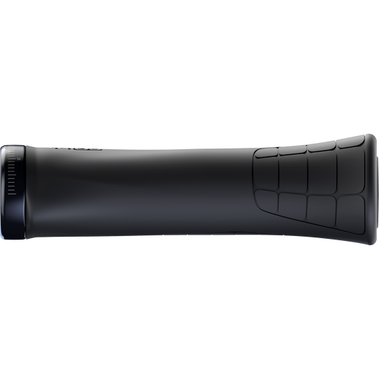 SQlab 711 Tech & Trail 2.0 MTB grip in black side view showing traction grid pattern
