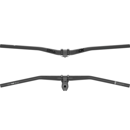 SQlab 3OX Carbon MTB handlebar 31.8mm in anthracite, front and rear view