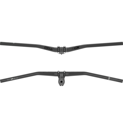 SQlab 3OX MTB handlebar 31.8mm with 12° backsweep in dark grey, front and rear view