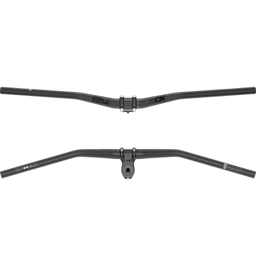 SQlab 3OX Alu MTB handlebar 16° in dark grey with 31.8mm clamp, front and rear view