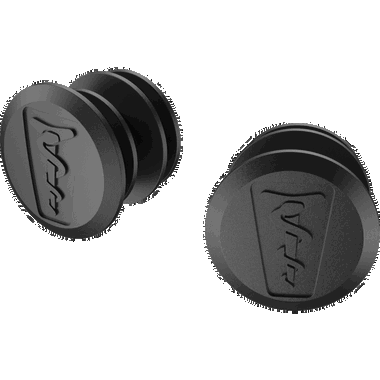 SQlab 714 handlebar tape end plugs in black, detail view