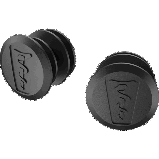 SQlab 714 handlebar tape end plugs in black, detail view