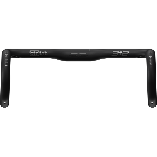 Cintre de vélo de route ergonomique SQlab 312 en noir mat, vue de face