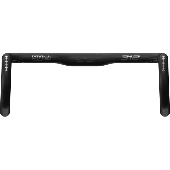 SQlab 312 ergonomic road cycling handlebar in matte black, front view