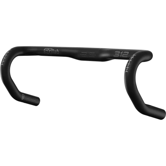 SQlab 312 ergonomic road cycling drop handlebar in matte black