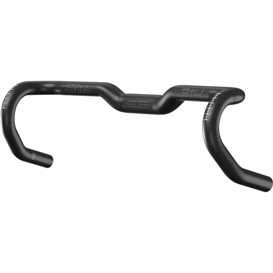 Cintre gravel ergonomique SQlab 314 avec 25 mm de rise et 14° de flare en noir mat