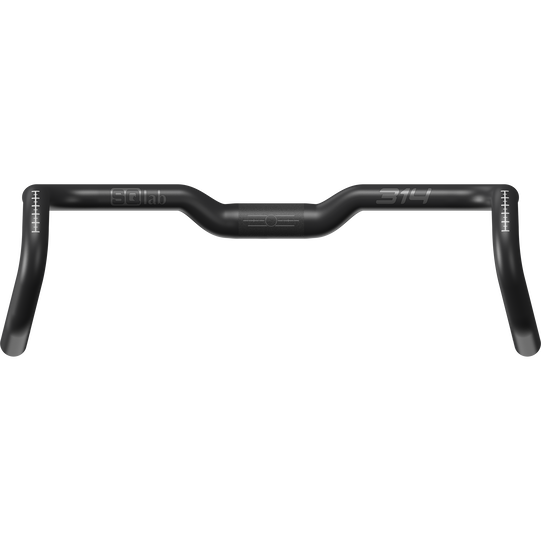 SQlab 314 ergonomic gravel handlebar in matte black with 25mm rise and 14° flare