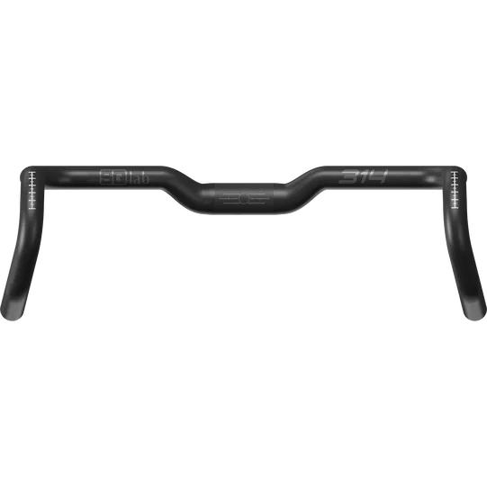 Cintre gravel ergonomique SQlab 314 en noir mat avec 25 mm de rise et 14° de flare
