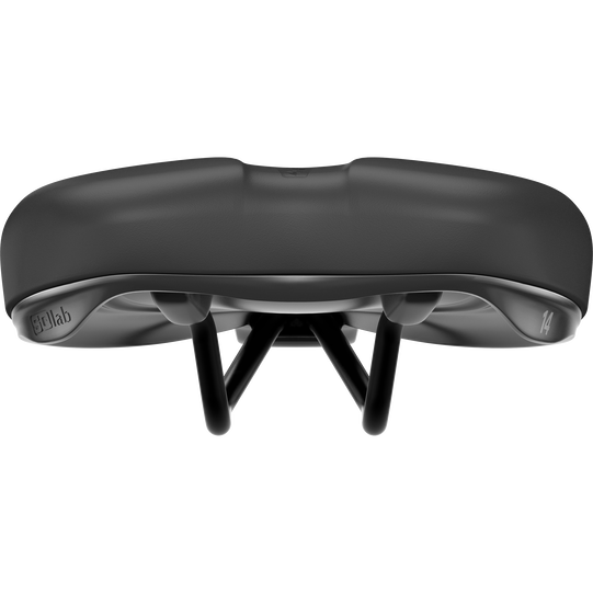 SQlab 601 ERGOLUX comfort saddle 14cm in black, front view