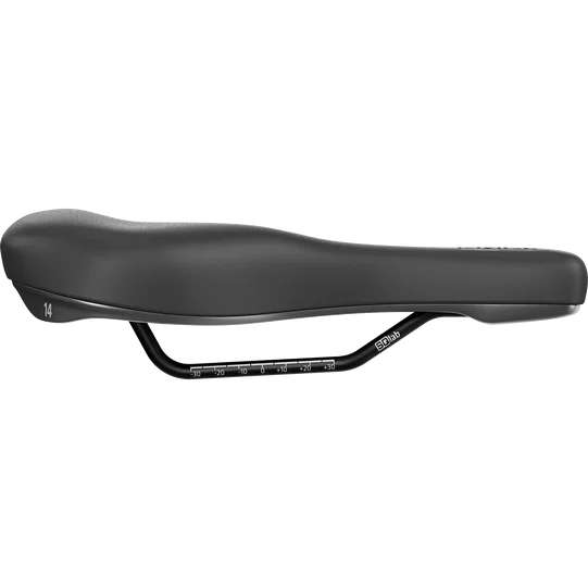 SQlab 601 Ergolux Fahrradsattel 14 cm in schwarz, Seitenansicht