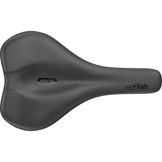 SQlab 601 Ergolux city and trekking bike saddle in dark grey