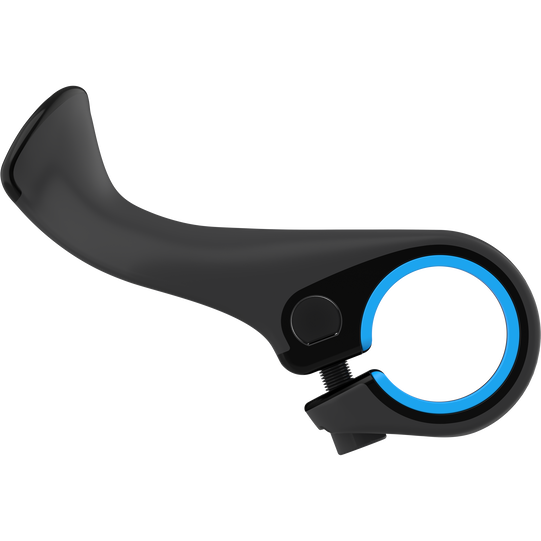 SQlab 411 2.0 Innerbarends handlebar extension 22.2mm in black and blue
