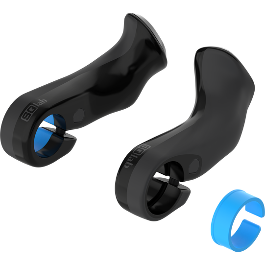 SQlab 410 2.0 Innerbarends 22,2 mm in schwarz und blau, Paar mit Shim-Ring