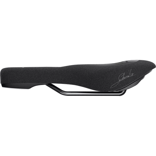 SQlab 6OX Dirt ltd. Stevie Schneider MTB saddle in black, side profile view