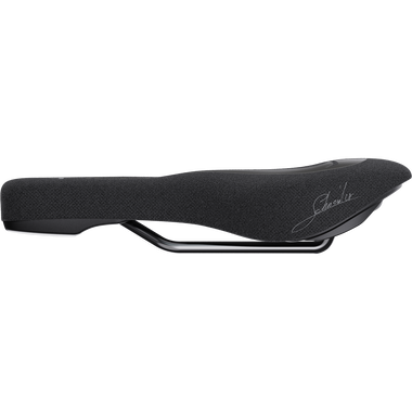 SQlab 6OX Dirt ltd. Stevie Schneider MTB saddle in black, side profile view