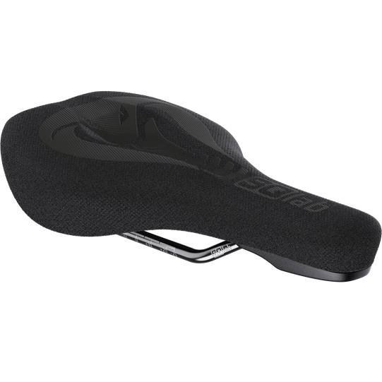 SQlab 6OX Dirt ltd. Stevie Schneider MTB saddle in black with knitted textile cover