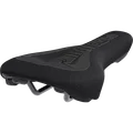 SQlab 6OX Dirt Ltd. Stevie Schneider bike saddle in black with textured fabric cover