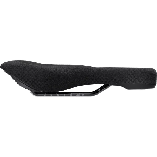 SQlab 6OX Dirt ltd. Stevie Schneider bike saddle in black, side view
