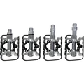 SQlab 502 Hybrid clipless pedals in four axle lengths (S–XL) in charcoal and silver