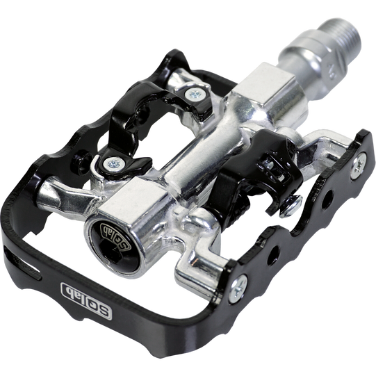 SQlab 502 Hybrid one-sided clipless pedal SPD compatible in black and silver