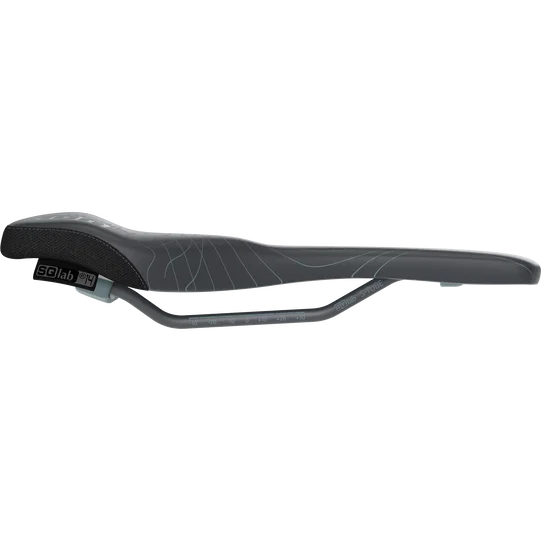 SQlab 6OX ERGOWAVE active MTB saddle ltd. ION Edition in charcoal black, side profile
