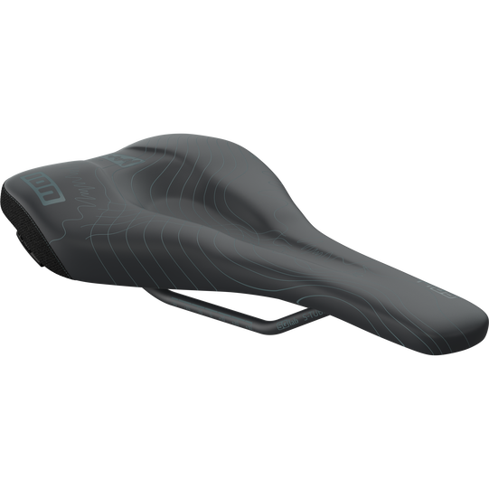 SQlab 6OX ERGOWAVE active MTB-Sattel ION ltd. Edition in schwarz, Dreiviertelansicht