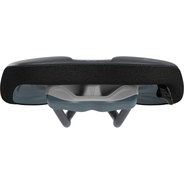 SQlab 6OX ERGOWAVE® active Fahrradsattel in schwarz, Rückansicht mit Aktivtechnologie