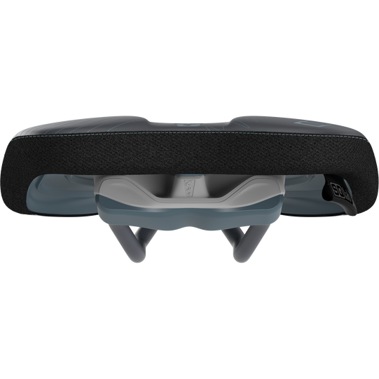 SQlab 6OX ERGOWAVE® active Fahrradsattel in schwarz, Rückansicht mit Aktivtechnologie