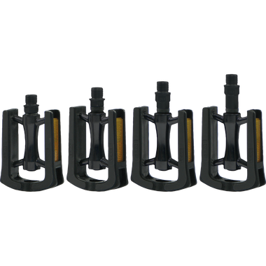 SQlab 521 city bike platform pedal in four axis lengths (S, M, L, XL) in black with reflectors