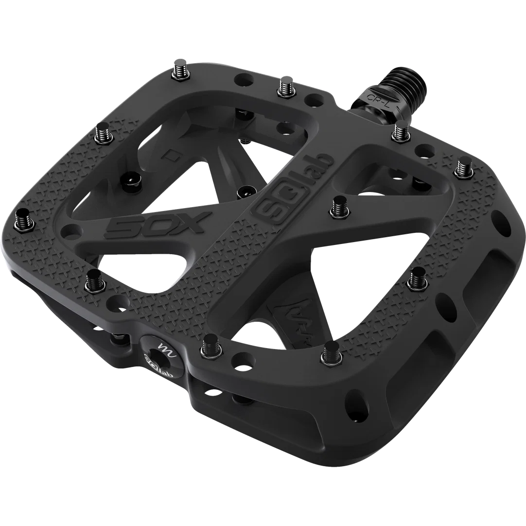 SQlab 5OX MTB Plattformpedal in schwarz mit austauschbaren Pins und Verbundwerkstoff-Plattform