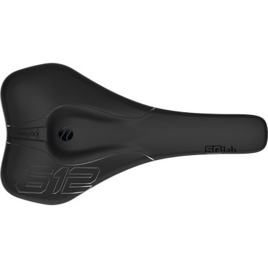 SQlab 612 ERGOWAVE® Carbon saddle in black, top three-quarter view