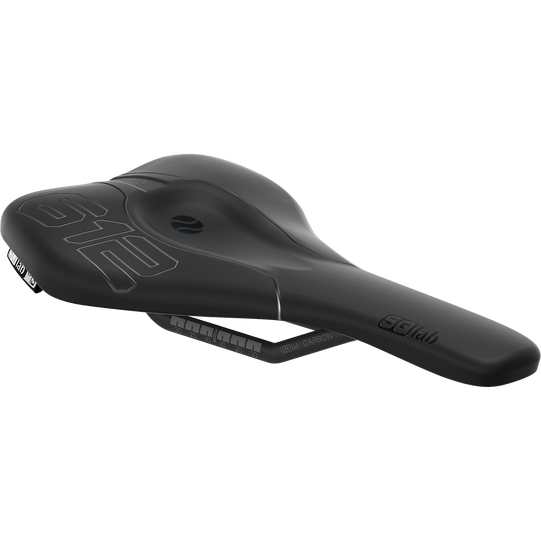 SQlab 612 ERGOWAVE Carbon bicycle saddle in black with carbon rails