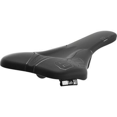 SQlab 612 ERGOWAVE® Carbon saddle in black with carbon rails, wave profile and pressure-relief channel