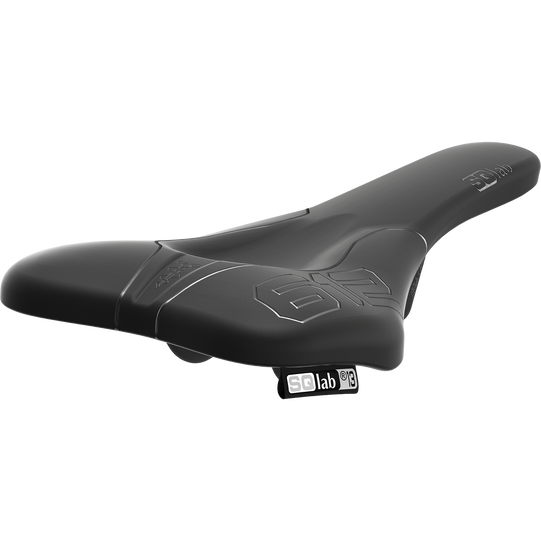 SQlab 612 ERGOWAVE® Carbon saddle in black with carbon rails, wave profile and pressure-relief channel