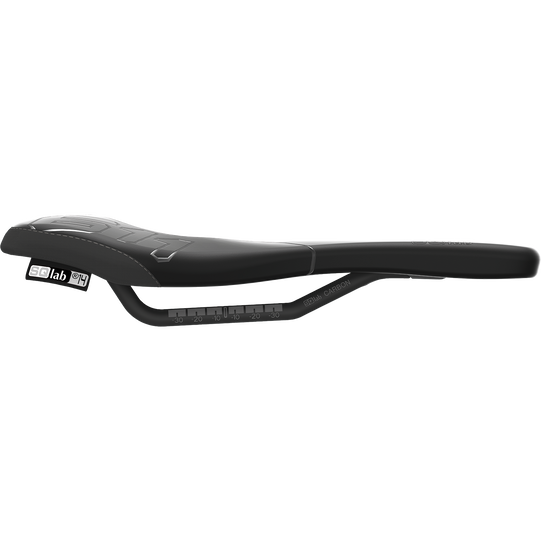 SQlab 611 ERGOWAVE Carbon MTB saddle 14cm in matte black, side view
