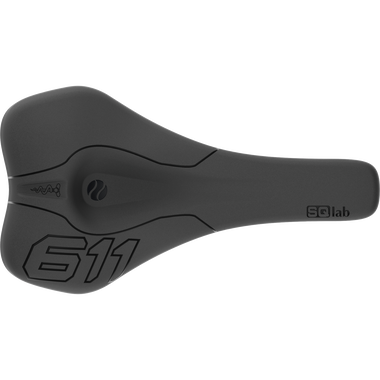 SQlab 611 ERGOWAVE® CrMo bike saddle in dark charcoal for MTB