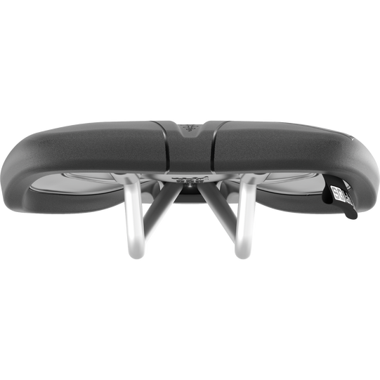 SQlab 611 ERGOWAVE CrMo bicycle saddle in black with chromoly rails