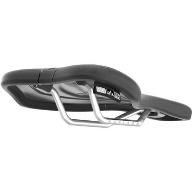 SQlab 611 ERGOWAVE® CrMo MTB saddle in black with silver CrMo rails